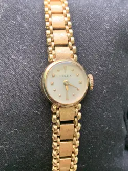 VINTAGE LADIES 14K GOLD ROLEX WATCH