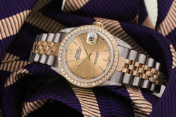 Rolex Datejust 31 mm Champagne Index Dial 2 Tone Ladies Diamond Watch
