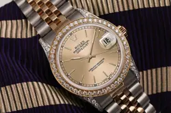 Rolex Datejust 31 mm Champagne Index Dial 2 Tone Ladies Diamond Watch
