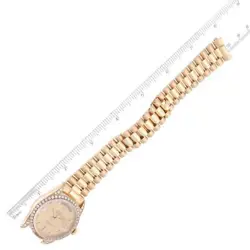 ROLEX PRESIDENT DAY-DATE 36 YELLOW GOLD DIAMOND MENS WATCH 18388