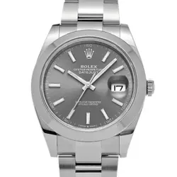 ROLEX DATEJUST 41 126300 RANDOM SERIAL SLATE WATCH R45_1111