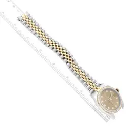ROLEX DATEJUST CHAMPAGNE DIAL STEEL YELLOW GOLD DIAMOND MEN'S WATCH 116243