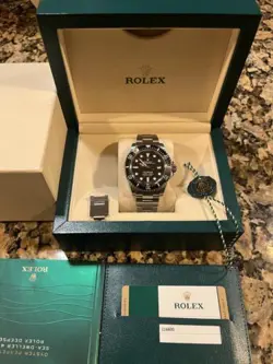 2015 ROLEX 116600 SEADWELLER SDK4 4000 STEEL BLACK 40M CERAMIC DIVE WATCH