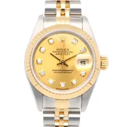 ROLEX DATEJUST WATCHES 79173G STAINLESS STEEL K18 YELLOW GOLD F NUMBER USED