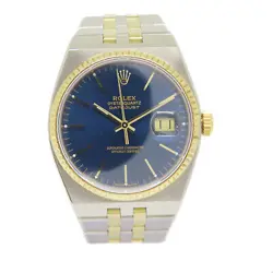 ROLEX Datejust Oysterquartz Quartz Watch 17013  Yellow Gold Stainless Steel Blue