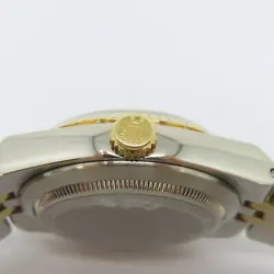 ROLEX Datejust Oysterquartz Quartz Watch 17013  Yellow Gold Stainless Steel Blue