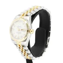 ROLEX DATEJUST Random YG 10P diamonds watch Automatic #007