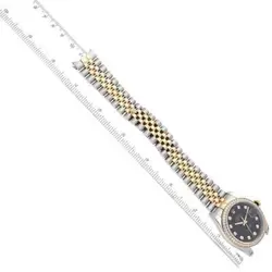 ROLEX DATEJUST BLACK DIAL STEEL YELLOW GOLD DIAMOND MENS WATCH 116243