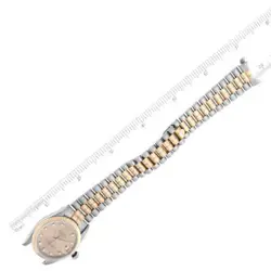 Rolex President Midsize Tridor White Yellow Rose Gold Diamond Ladies Watch 68279
