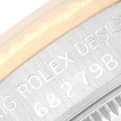 Rolex President Midsize Tridor White Yellow Rose Gold Diamond Ladies Watch 68279