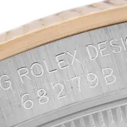 Rolex President Midsize Tridor White Yellow Rose Gold Diamond Ladies Watch 68279