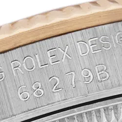 Rolex President Midsize Tridor White Yellow Rose Gold Diamond Ladies Watch 68279