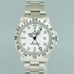 1995 MINT Rolex Explorer II White 16570 40mm Tritium Polar GMT Watch Box