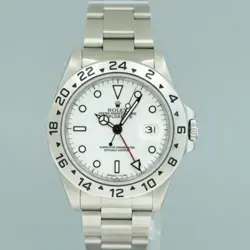 1995 MINT Rolex Explorer II White 16570 40mm Tritium Polar GMT Watch Box