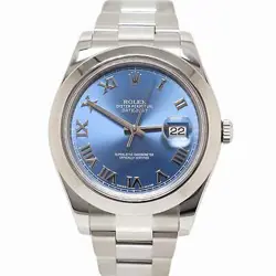 ROLEX DATEJUST 41MM STAINLESS STEEL AZZURRO BLUE DIAL 126300