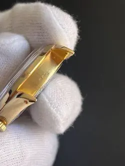 Rolex Men's Watch Hand-wound Bezel Gold Dial White Index Gold Working