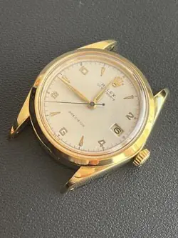 Rolex Men's Watch Hand-wound Bezel Gold Dial White Index Gold Working