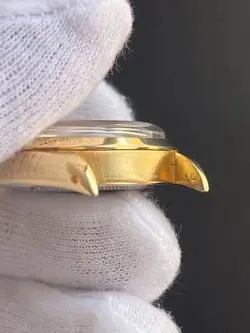 Rolex Men's Watch Hand-wound Bezel Gold Dial White Index Gold Working