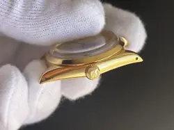 Rolex Men's Watch Hand-wound Bezel Gold Dial White Index Gold Working