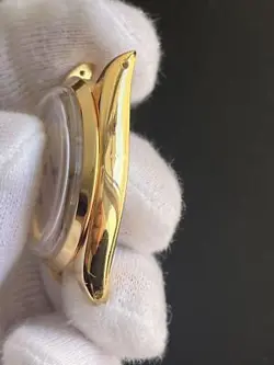 Rolex Men's Watch Hand-wound Bezel Gold Dial White Index Gold Working