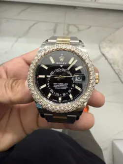 ROLEX SKY DWELLER BLACK DIAL DIAMONDS