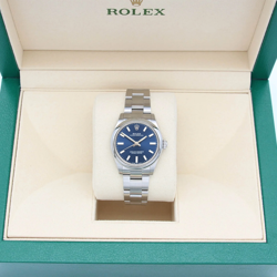 Rolex Oyster Perpetual 277200 Bright Blue Rare Novelty Model Superalloy 904L
