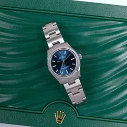 Rolex Oyster Perpetual 277200 Bright Blue Rare Novelty Model Superalloy 904L