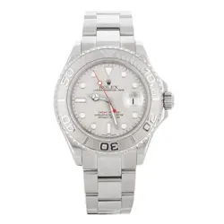 ROLEX YACHT-MASTER 40 STAINLESS STEEL SILVER DIAL 40MM PLATINUM BEZEL 16622