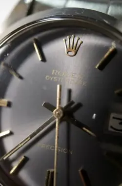 Rolex Oysterdate Rare Grey “GHOST” Dial  Watch - Ref 6694- 35mm with Travel Case