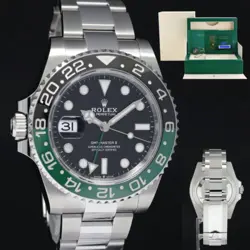 2022 NEW PAPERS ROLEX GMT-MASTER II SPRITE GREEN BLACK OYSTER STEEL 126720 WATCH