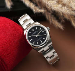 Rolex Oyster Perpetual 277200 Bright Black Rare Novelty Model Superalloy 904L