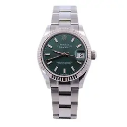 ROLEX DATEJUST 31MM GREEN DIAL WATCH 278274