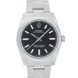 ROLEX OYSTER PERPETUAL 34 124200 BLACK WARRANTY 2024 BOX/PAPER