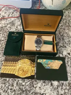 ROLEX AIR-KING 14000M SILVER OYSTER BRACELET WITH SILVER BEZEL