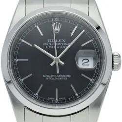 ROLEX DATEJUST MEN'S WATCH 16200(F) BOX WARRANTY STAINLESS STEEL MENSWATCH B...
