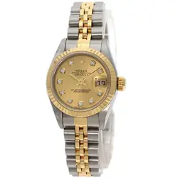ROLEX DATEJUST 10P DIAMOND WATCHES 79173 STAINLESS STEEL/SSXK18YG LADIES
