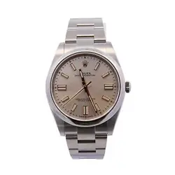 ROLEX OYSTER PERPETUAL 41MM SILVER DIAL WATCH 124300