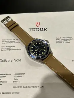 Vintage 1993 Tudor Rolex 79090 Blue 2 Line Submariner 40mm with extras HODINKEE
