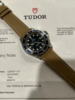 Vintage 1993 Tudor Rolex 79090 Blue 2 Line Submariner 40mm with extras HODINKEE