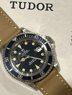 Vintage 1993 Tudor Rolex 79090 Blue 2 Line Submariner 40mm with extras HODINKEE
