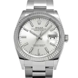 USED ROLEX DATEJUST 36 126234 SILVER CASE: 36×36MM MEN'S WATCH #1123012