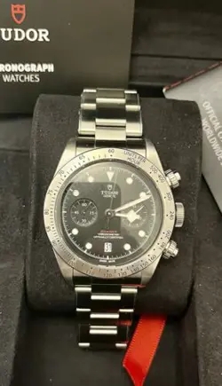 TUDOR  MEN’S HERITAGE BLACK BAY CHRONO AUTOMATIC.NM.2020.79350.(ROLEX)