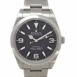 USED ROLEX EXPLORER 1 214270 BLACK CASE: 39MM MEN'S WATCH #1113212