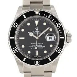 AUTHENTIC ROLEX SUBMARINER DATE 16610 SS AUTOMATIC SERIAL INFO:K SERIAL  #270...