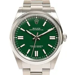USED ROLEX OYSTER PERPETUAL 41 124300 GREEN CASE: 41MM MEN'S WATCH #1123412