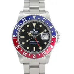 USED ROLEX GMT MASTER 16750 BLACK CASE: 40MM BAND: 19.5CM MEN'S WATCH #111212