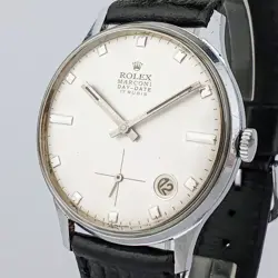 VINTAGE ROLEX MARCONI MEN'S WATCH NICKEL CROMED CASE - FROM 50'S - SERVICED !