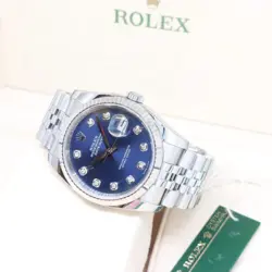 36MM BLUE DIAMONDS