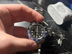 Rolex “Batman” GMT Homage Custom Seiko NH34 Watch Ceramic Bezel Sapphire Crystal