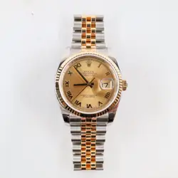 ROLEX DATEJUST 116233 TWO TONE CHAMPAGNE ROMAN DIAL JUBILEE BRACELET